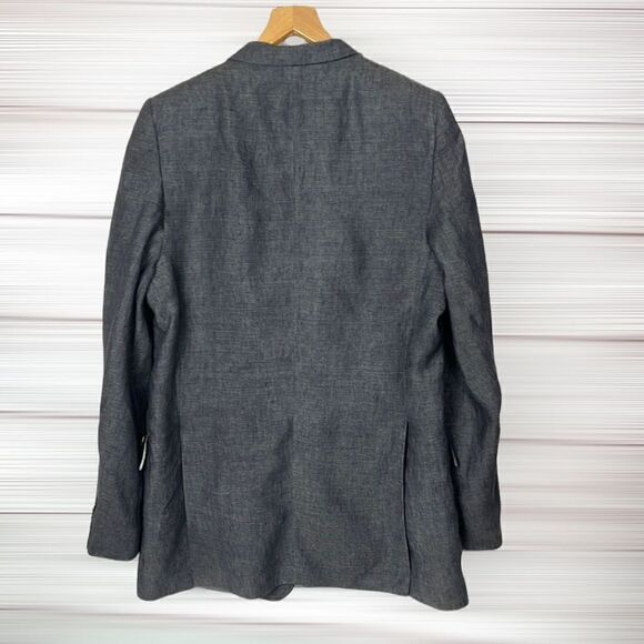 DANIEL HECHTER Paris Linen Blazer Suit Jacket Double Vents Single Breasted - Picture 8 of 12